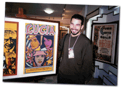 Marco Masoni, the author, at exhibit of old Cuban movies